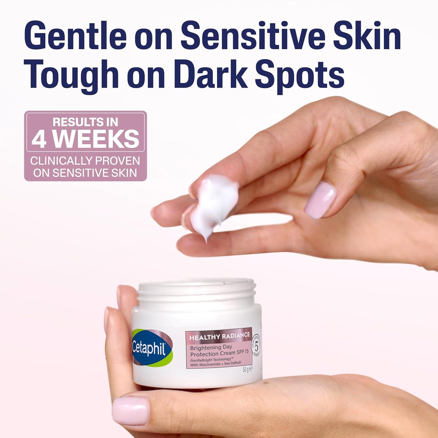 Cetaphil Day Cream SPF 15, 50g, Healthy Radiance Brightening Face Moisturiser For Hyperpigmentation, With Niacinamide
